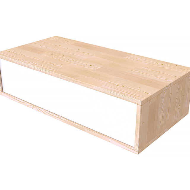 ABC MEUBLES - Cube de rangement bois 100x50 cm