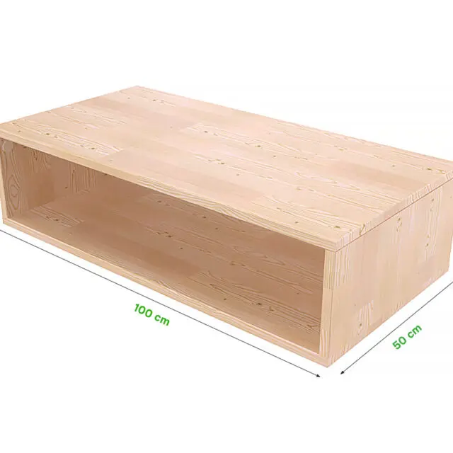 ABC MEUBLES - Cube de rangement bois 100x50 cm
