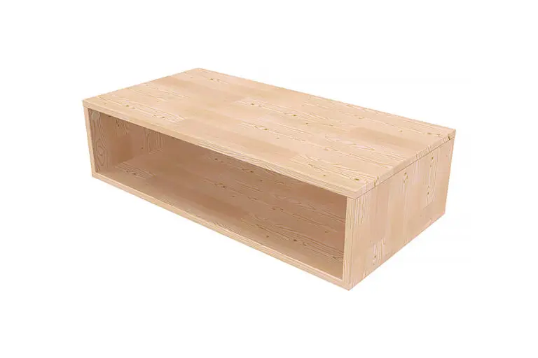 ABC MEUBLES - Cube de rangement bois 100x50 cm