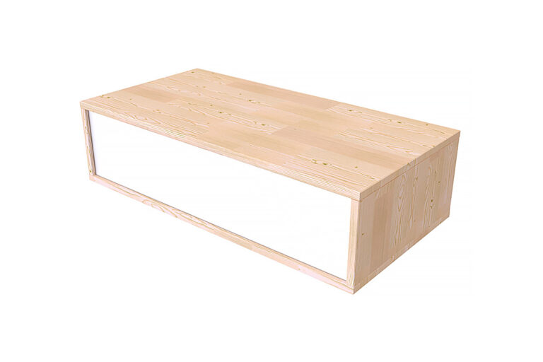 ABC MEUBLES - Cube de rangement bois 100x50 cm + tiroir