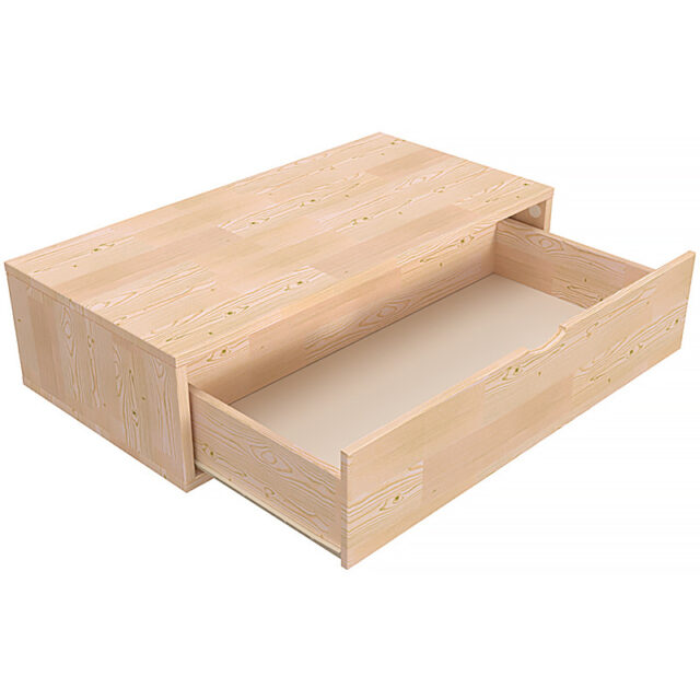 ABC MEUBLES - Cube de rangement bois 100x50 cm + tiroir