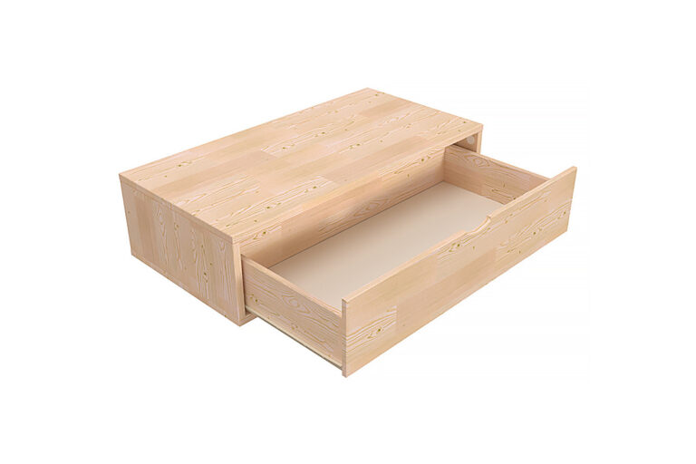 ABC MEUBLES - Cube de rangement bois 100x50 cm + tiroir