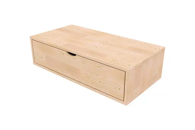 ABC Meubles - Cube de rangement bois 100×50 cm + tiroir
