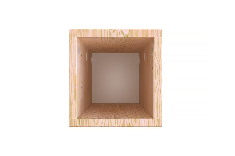 ABC MEUBLES - Cube de rangement bois 25x50 cm