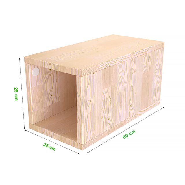 ABC MEUBLES - Cube de rangement bois 25x50 cm