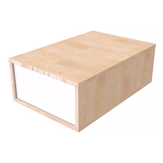 ABC MEUBLES - Cube de rangement bois 75x50 cm