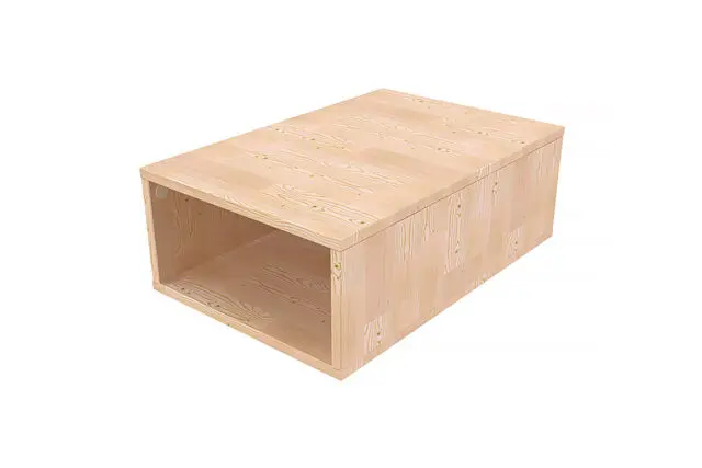 ABC Meubles - Cube de rangement bois 75×50 cm