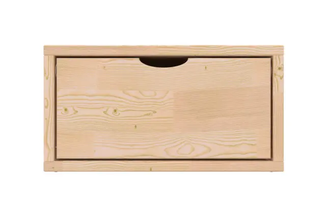 ABC MEUBLES - Cube de rangement bois 75x50 cm + tiroir
