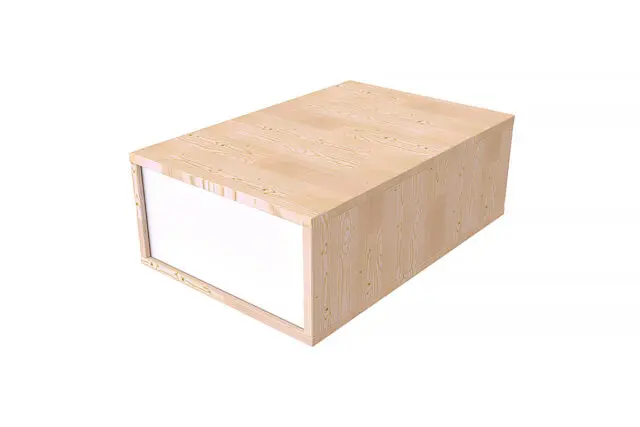 ABC MEUBLES - Cube de rangement bois 75x50 cm + tiroir