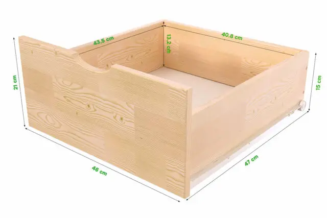ABC MEUBLES - Cube de rangement bois 75x50 cm + tiroir