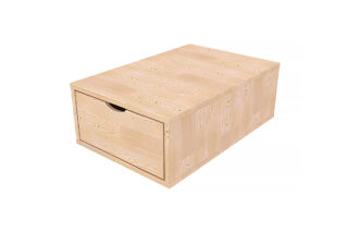 ABC Meubles - Cube de rangement bois 75×50 cm + tiroir