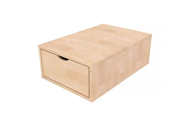 ABC MEUBLES - Cube de rangement bois 75x50 cm + tiroir