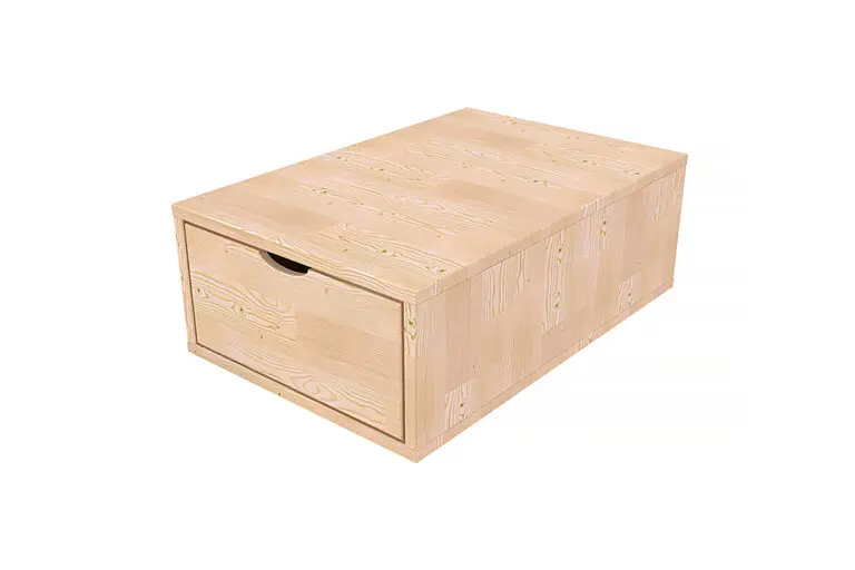 ABC MEUBLES - Cube de rangement bois 75x50 cm + tiroir