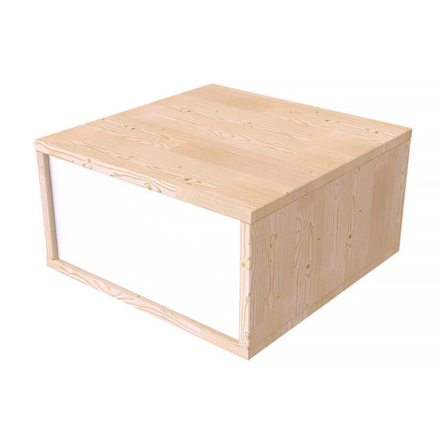 ABC MEUBLES - Cube de rangement bois 50x50 cm