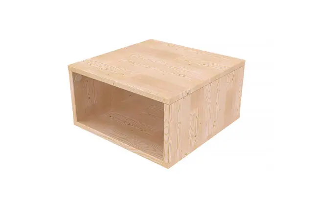 ABC Meubles - Cube de rangement bois 50×50 cm