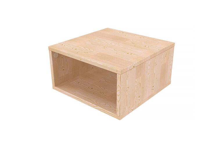 ABC MEUBLES - Cube de rangement bois 50x50 cm