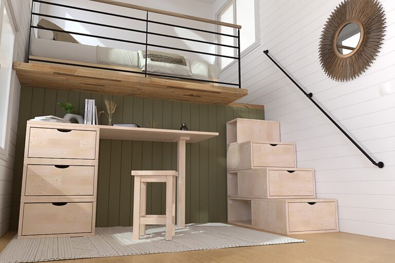 ABC MEUBLES - Escalier cube de rangement hauteur 100 cm