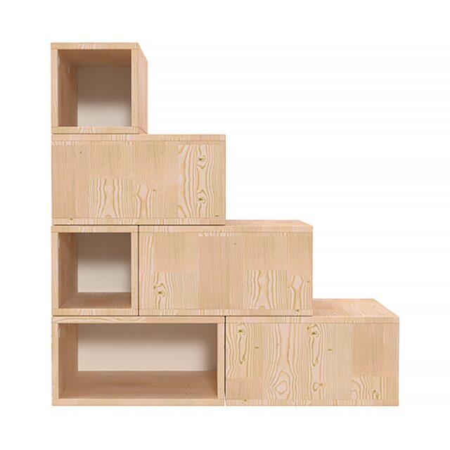 ABC MEUBLES - Escalier cube de rangement hauteur 100 cm