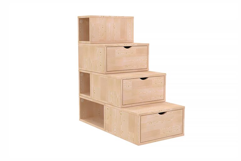 ABC MEUBLES - Escalier cube de rangement hauteur 100 cm