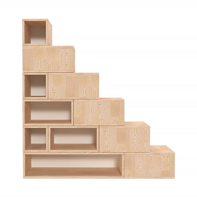 ABC MEUBLES - Escalier cube de rangement hauteur 150cm