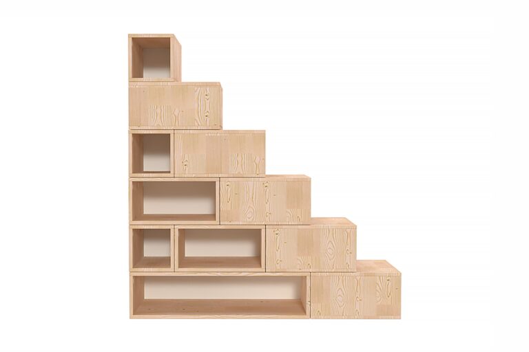ABC MEUBLES - Escalier cube de rangement hauteur 150cm