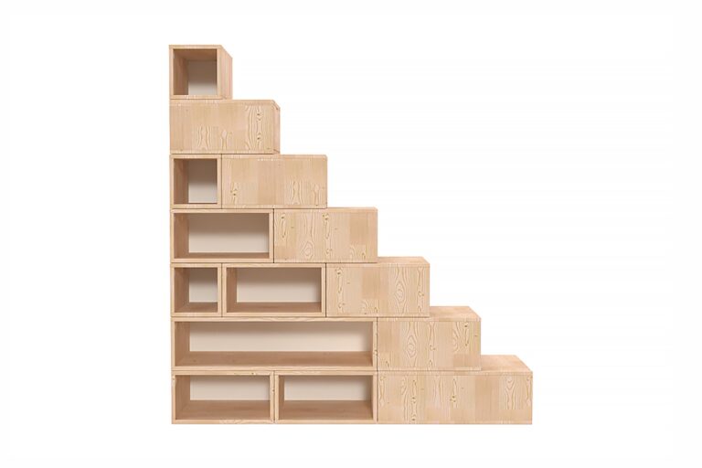 ABC MEUBLES - Escalier cube de rangement hauteur 175 cm