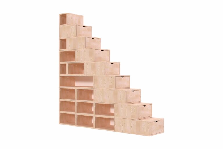 ABC MEUBLES - Escalier cube de rangement hauteur 225 cm