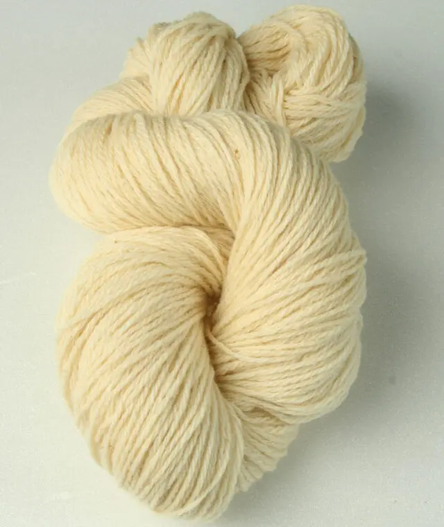 Ardelaine - Fil à tricoter en laine – Ecru – Aiguille 3.5