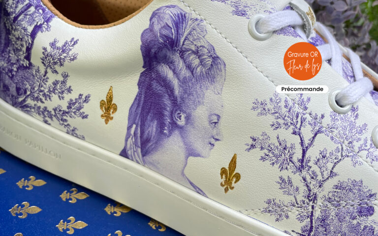 Baron Papillon - Sneaker Barons Papillom basse Marie-Antoinette Amethyste Fleur de Lys