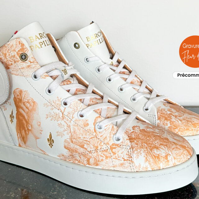 Baron Papillon - Sneaker Barons Papillom Mid Marie-Antoinette Ocre Fleur de  Lys