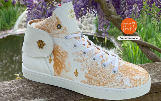 Baron Papillon - Sneaker Barons Papillom Mid Marie-Antoinette Ocre Fleur de  Lys