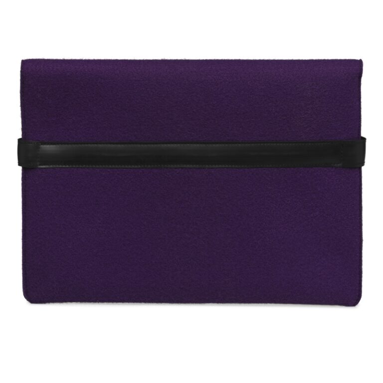 Saint-Lazare - Pochette ordinateur Made in France - Prune