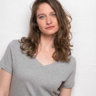 Le t-shirt Propre - Le t-shirt en coton bio – Col V – Gris chiné