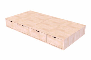 ABC Meubles - Lit 1 place avec rangement 90×200 Cube