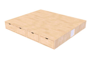 Lit double avec rangement tiroirs Cube – 160×200 par la marque ABC Meubles ABC Meubles - Lit double avec rangement tiroirs Cube – 160×200