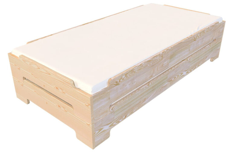 ABC MEUBLES - Lit Empilable 80x200 - 1 place en Bois Massif