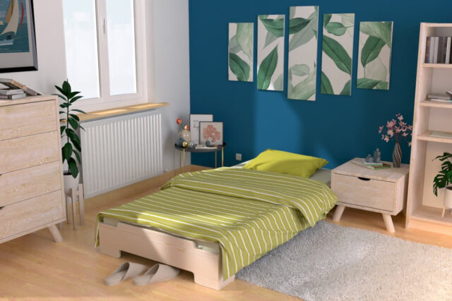 ABC MEUBLES - Lit Empilable 90x190 - 1 place en Bois Massif