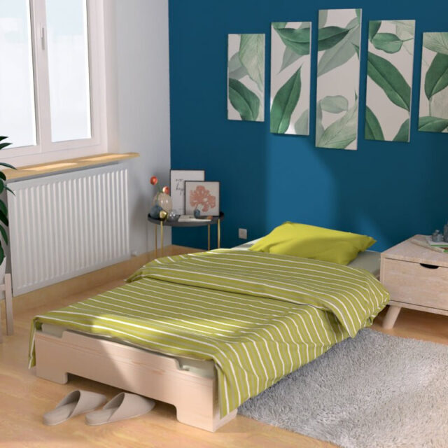 ABC MEUBLES - Lit Empilable 90x190 - 1 place en Bois Massif