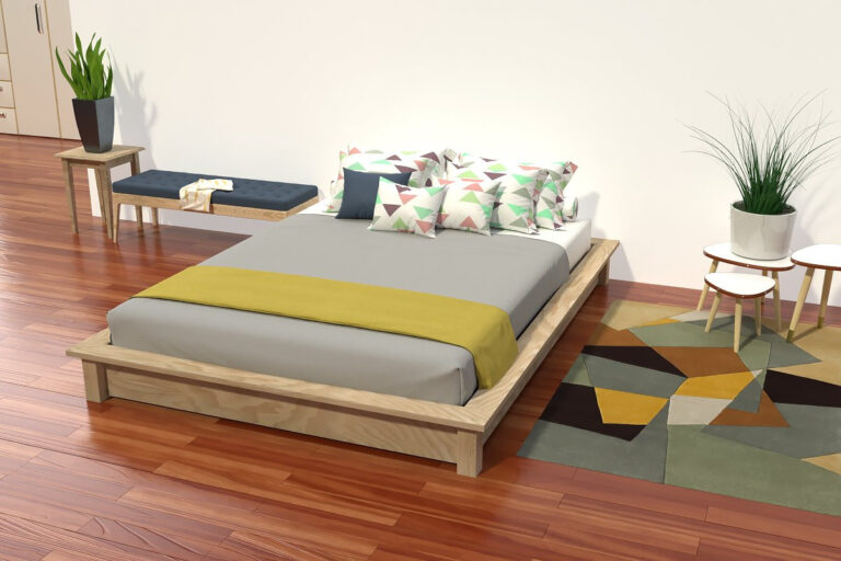ABC MEUBLES - Lit futon Solido 140x200 en bois massif