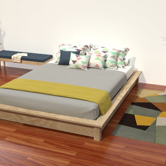 ABC MEUBLES - Lit futon Solido 140x190 en bois massif