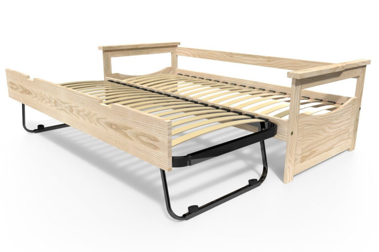 ABC MEUBLES - Lit Gigogne 80x200 Topaze Pin massif