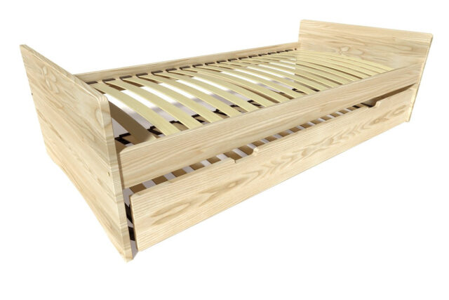 Lit gigogne 90×200 ABC pin massif par la marque ABC Meubles ABC Meubles - Lit gigogne 90×200 ABC pin massif