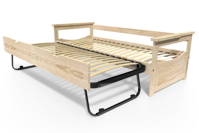 ABC MEUBLES - Lit Gigogne 90x200 Topaze Pin massif