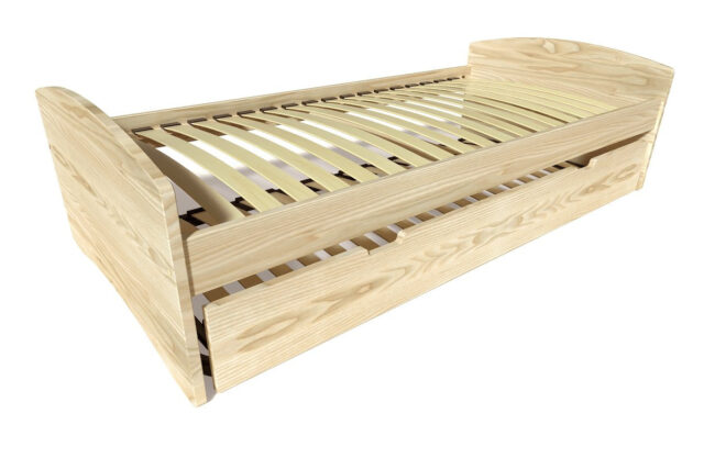 ABC Meubles - Lit gigogne 80×190 Happy pin massif