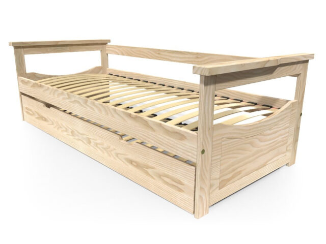 ABC Meubles - Lit Gigogne 90×190 Topaze Pin massif