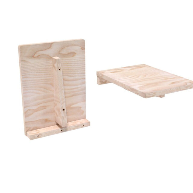 ABC MEUBLES - Lit 2 places 140x200 Happy bois avec tiroir et chevets amovibles