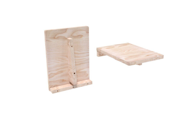 ABC MEUBLES - Lit 2 places 160x200 Happy bois avec tiroir et chevets amovibles