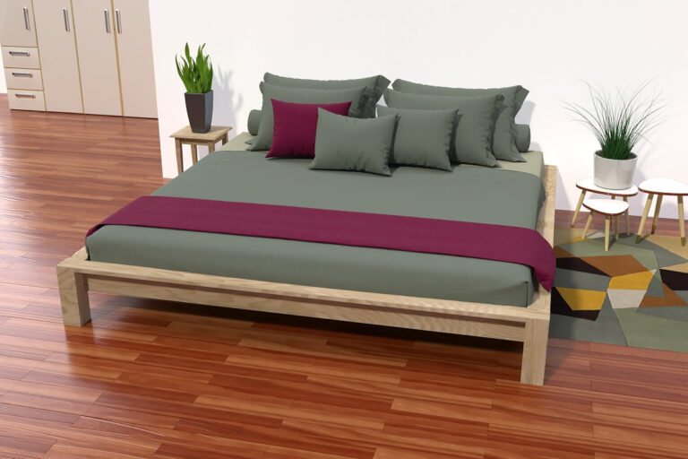 ABC MEUBLES - Lit 2 places 140x200 King Solid en bois massif