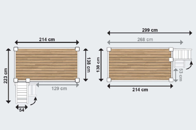 ABC MEUBLES - Lit Mezzanine adulte 120x200 bois + échelle hauteur réglable Alpage