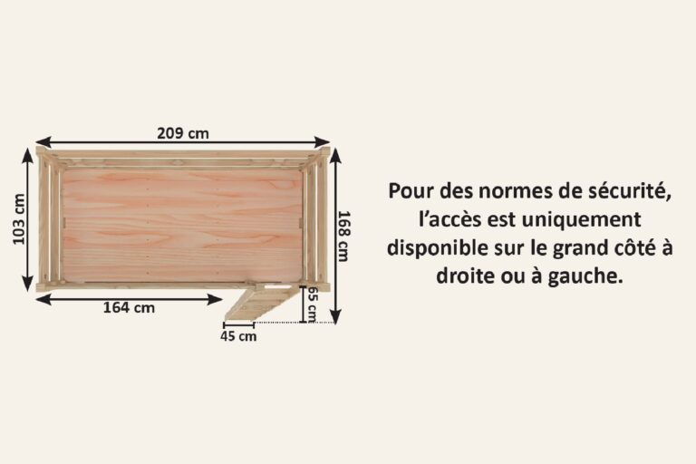 ABC MEUBLES - Lit mezzanine 1 place bois Sylvia 90x200 échelle inclinée